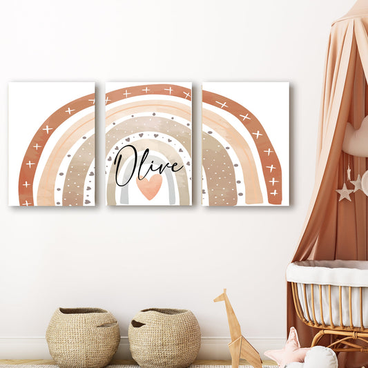 Personalized Rainbow Nursery Decor
