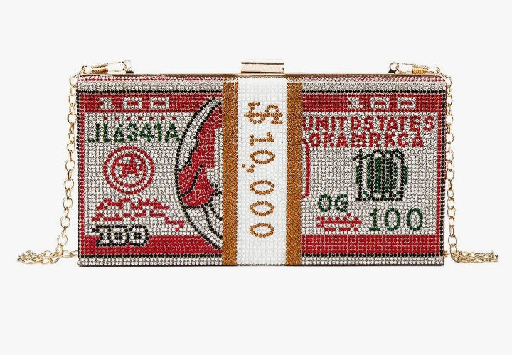 Crystal Money Clutch