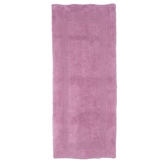 Cotton Reversible Bath Rug Runner Extra Long, Rose