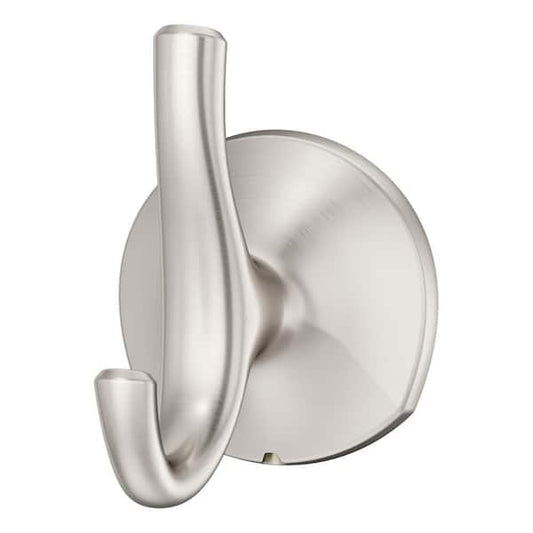 Robe Hook Wall Mounted Towel Holder, Brushed Nickel