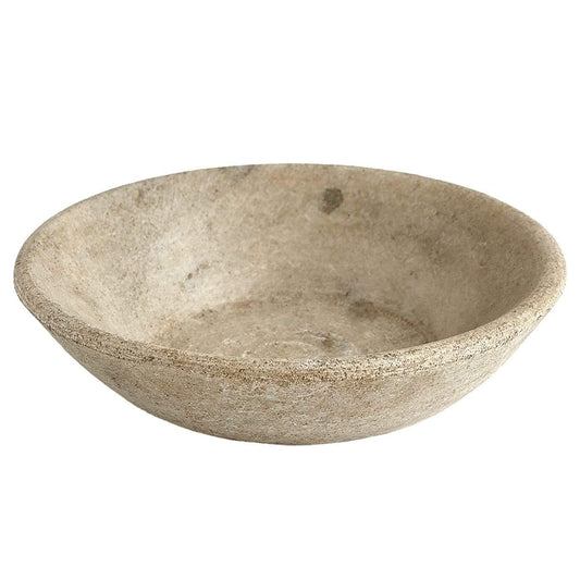Studio A Marble Bowl - Antiqued White