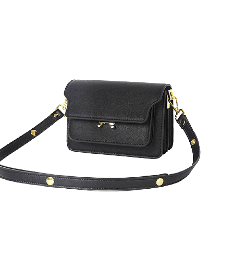 Vincenzo Hong Cha-young (Jeon Yeo-been / Jeon Yeo-bin) Inspired Bag 004 - SMALL (Approximately 2 Flap Layers) - 14 CM x 19 CM x 8 CM / Black